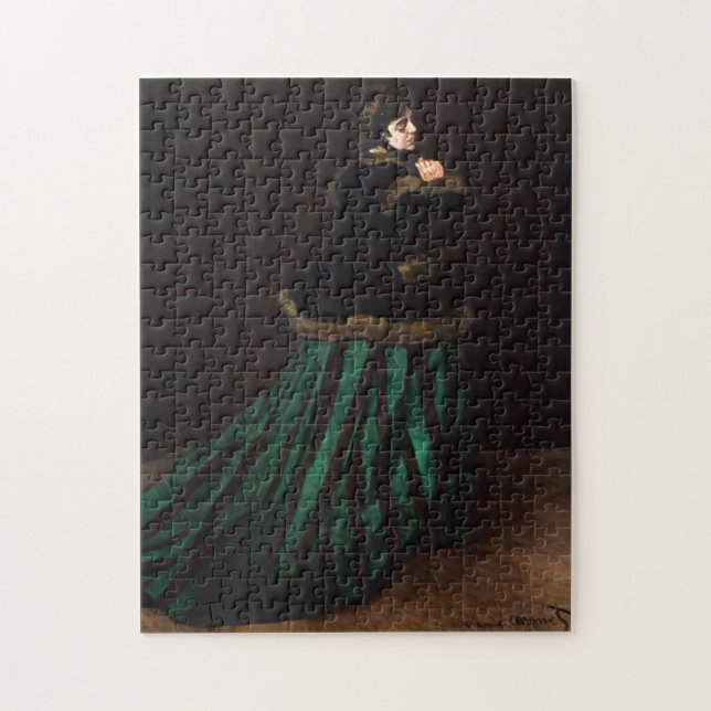Camille in Green Dress Monet Fine Art (Vertikal)