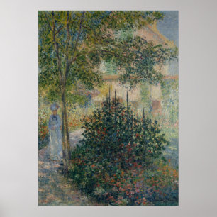 Camille Monet im Garten Argenteuil Poster