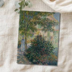 Camille Monet im Garten Argenteuil Postkarte