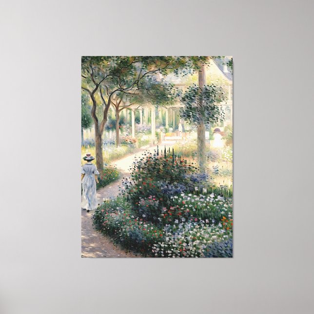 Camille Monet im Garten in Argentinien Leinwanddruck (Vorderseite)