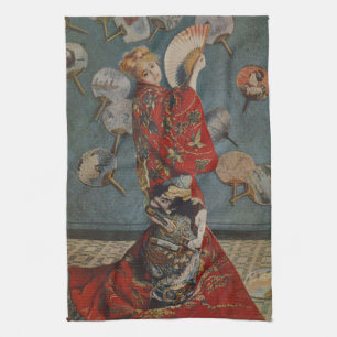 Camille Monet im japanischen Kostüm von Claude Mon Geschirrtuch