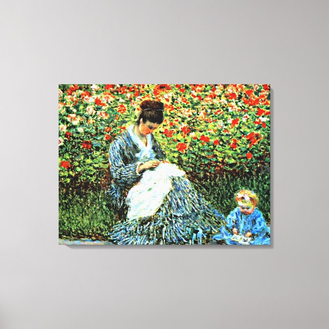 Camille Monet und Child Leinwanddruck (Vorderseite)