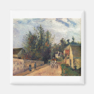 Camille Pissaro - Coach, Emery 1877 Pferdestraßenö Magnet