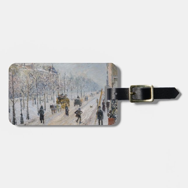 Camille Pissarro - Äußere Boulevards, Schneeeffekt Gepäckanhänger (Vorderseite horizontal)