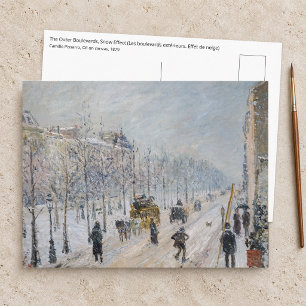 Camille Pissarro - Äußere Boulevards, Schneeeffekt Postkarte