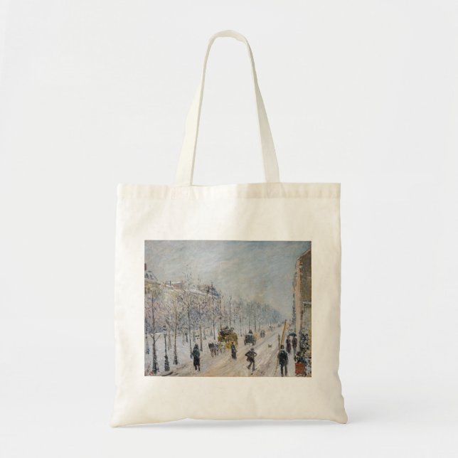 Camille Pissarro - Äußere Boulevards, Schneeeffekt Tragetasche (Vorne)