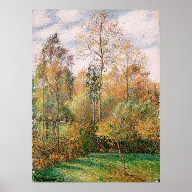 Camille Pissarro - Autumn, Poplars, Eragny Poster (Vorne)