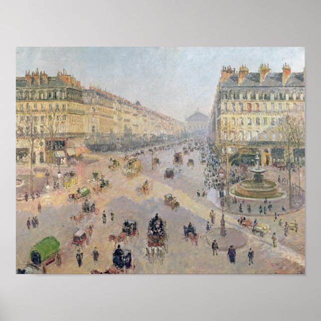 Camille Pissarro | Avenue de L'Opera, Paris Poster (Vorne)
