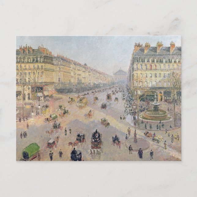 Camille Pissarro | Avenue de L'Opera, Paris Postkarte (Vorderseite)
