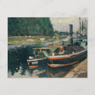 Camille Pissarro - Barges at Pontoise Postkarte