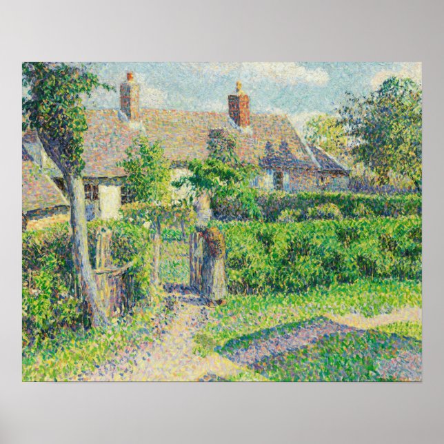 Camille Pissarro - Bauernhäuser, Eragny Poster (Vorne)