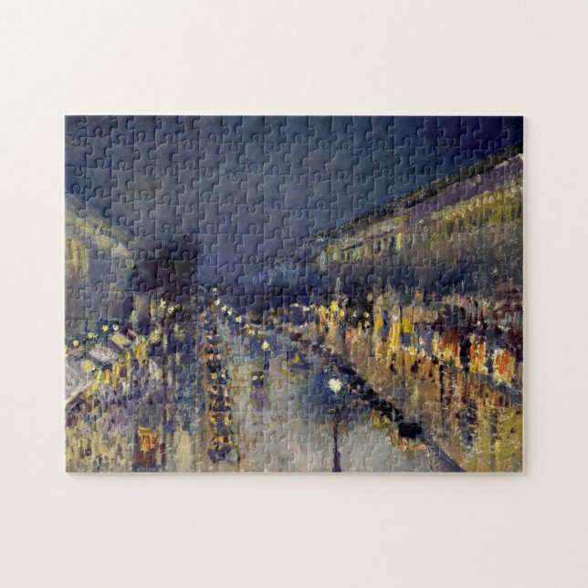 Camille Pissarro - Boulevard Montmartre bei Nacht (Horizontal)