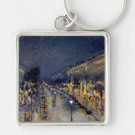 Camille Pissarro - Boulevard Montmartre bei Nacht Schlüsselanhänger