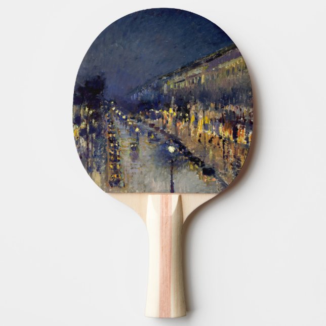 Camille Pissarro - Boulevard Montmartre bei Nacht Tischtennis Schläger (Vorderseite)