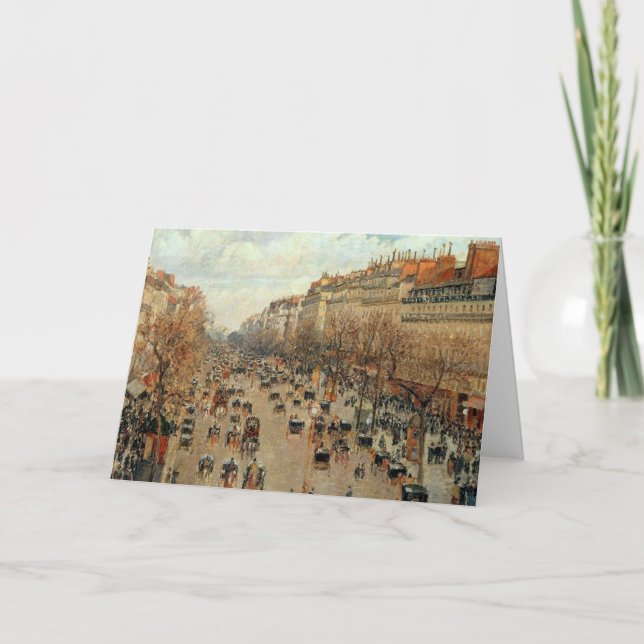 Camille Pissarro Boulevard Montmartre Malerei Karte (Vorderseite)