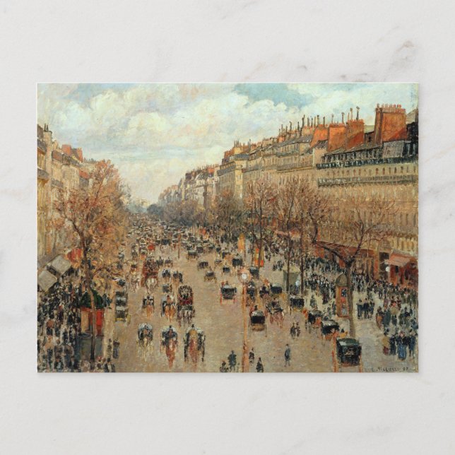 Camille Pissarro Boulevard Montmartre Malerei Postkarte (Vorderseite)