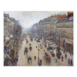 Camille Pissarro - Boulevard Montmartre, Morgen Fotodruck