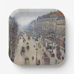 Camille Pissarro - Boulevard Montmartre, Morgen Pappteller