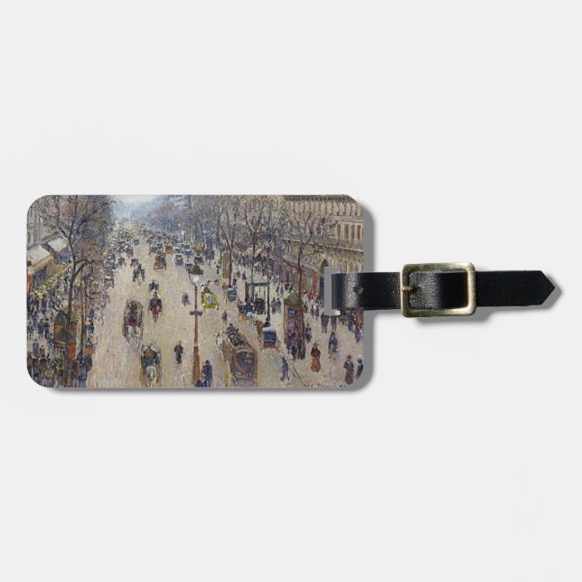 Camille Pissarro - Boulevard Montmartre, morgens Gepäckanhänger (Vorderseite horizontal)