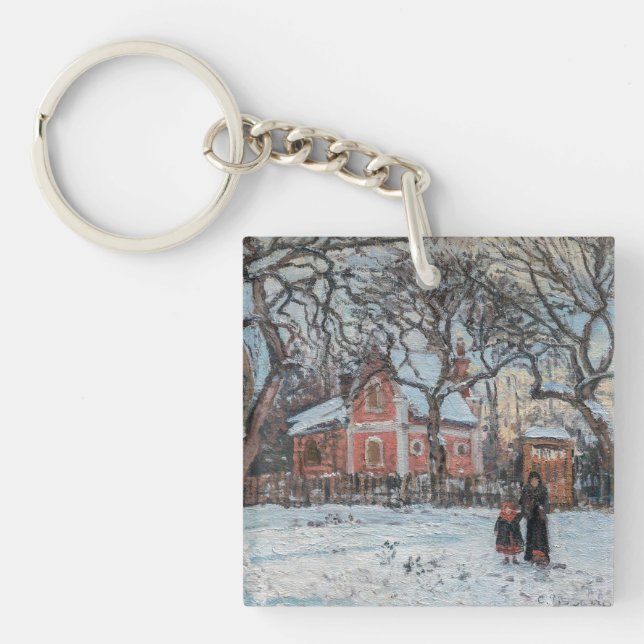 Camille Pissarro - Chataigniers a Louvecienne Schlüsselanhänger (Vorderseite)
