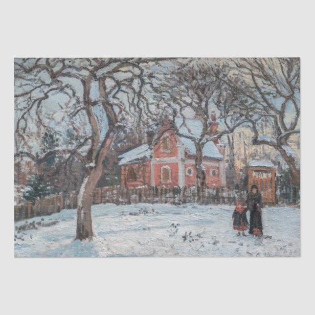 Camille Pissarro - Chataigniers a Louvecienne Seidenpapier (Vorderseite)