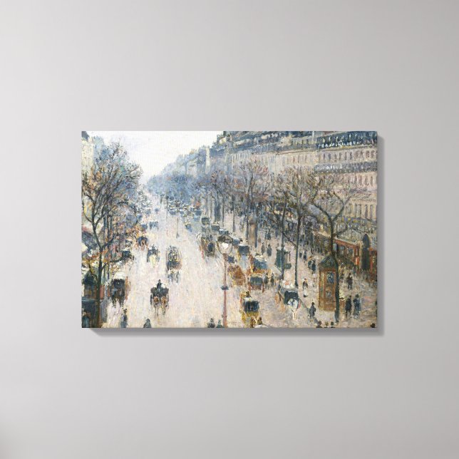 Camille Pissarro - Der Boulevard Montmartre Leinwanddruck (Vorderseite)