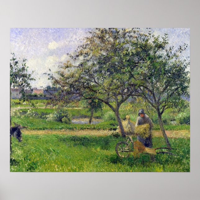 Camille Pissarro | Der Rollkarren, Obstgarten, c.1 Poster (Vorne)