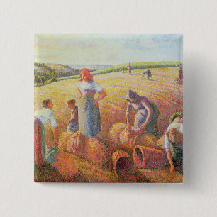 Camille Pissarro   die Gleaners, 1889 Button