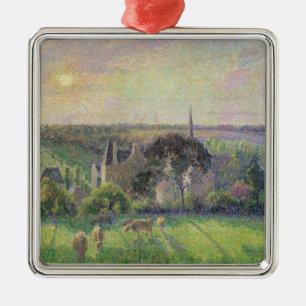 Camille Pissarro die Kirche und der Bauernhof Ornament Aus Metall