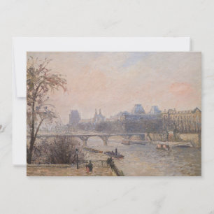 Camille Pissarro - Die Seine und der Louvre Dankeskarte