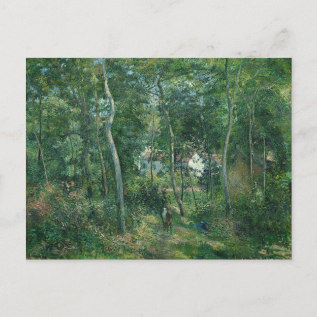Camille Pissarro Edge of Woods Near L'Hermitage Postkarte (Vorderseite)