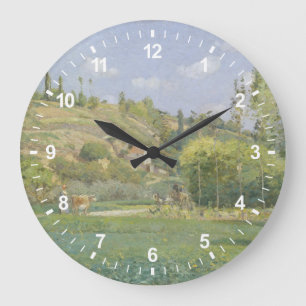 Camille Pissarro   ein Cowherd bei Valhermeil, Große Wanduhr