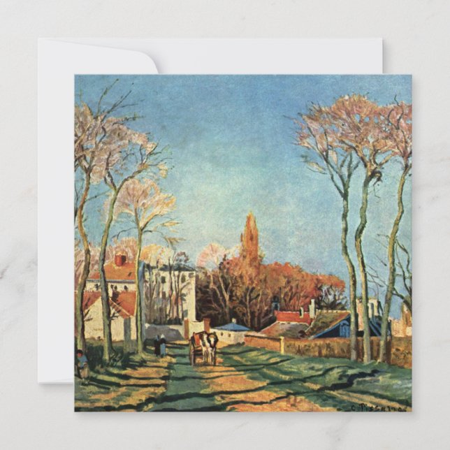Camille Pissarro Einfahrt Dorf Voisins Karte (Vorderseite)
