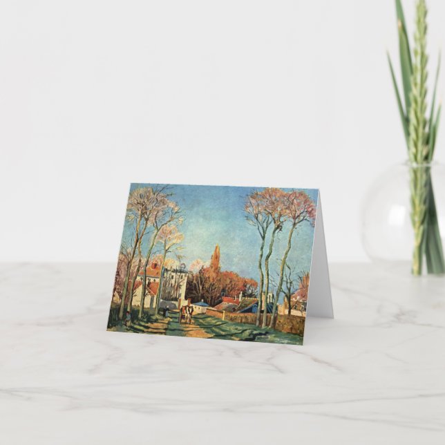 Camille Pissarro Einfahrt Dorf Voisins Karte (Vorderseite)