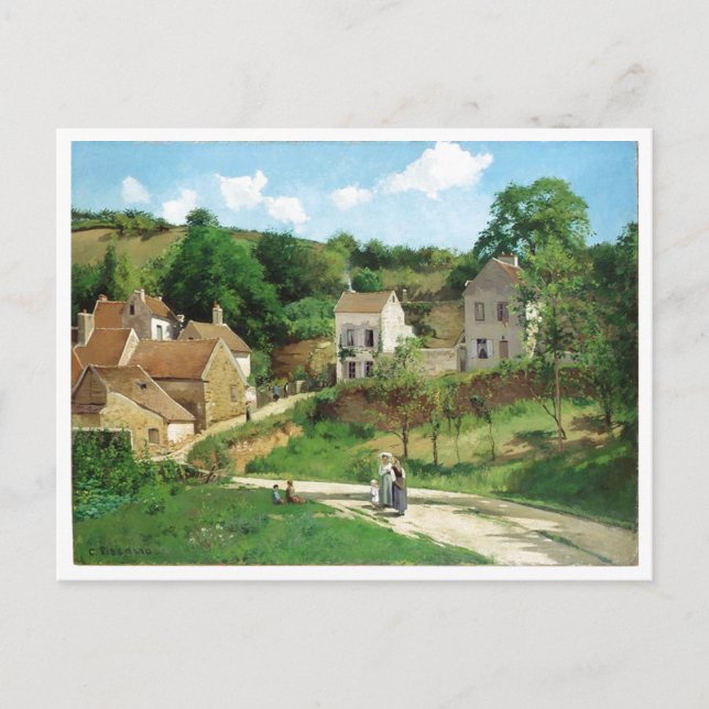 Camille Pissarro - Einsiedlerei Pontoise 1867 Öl Postkarte (Vorderseite)