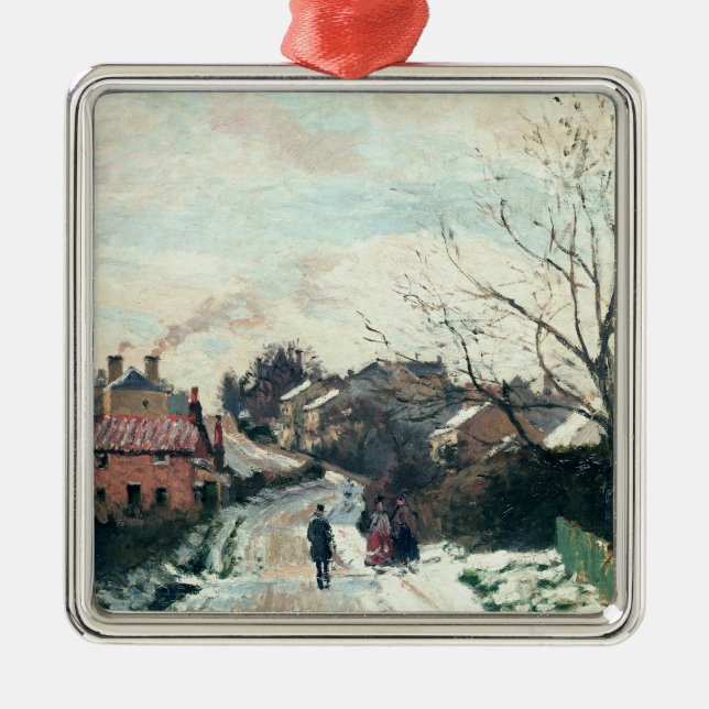 Camille Pissarro| Fox-Hügel, oberer Norwood, 1870 Silbernes Ornament (Vorne)