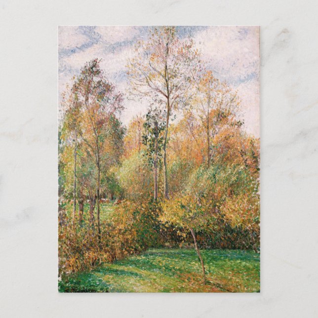 Camille Pissarro - Herbst, Poplars, Eragny Postkarte (Vorderseite)