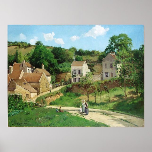 Camille Pissarro - Hermitage Pontoise 1867 Oil Poster (Vorne)