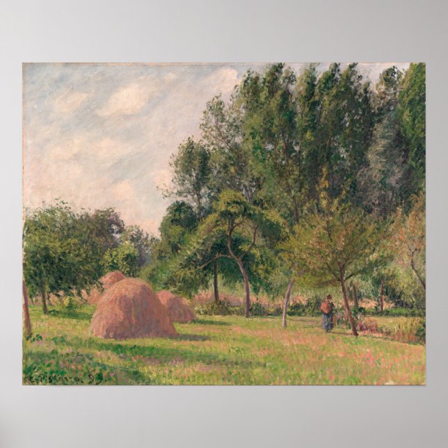 Camille Pissarro | Hystacks, Morgen, Eragny Poster (Vorne)