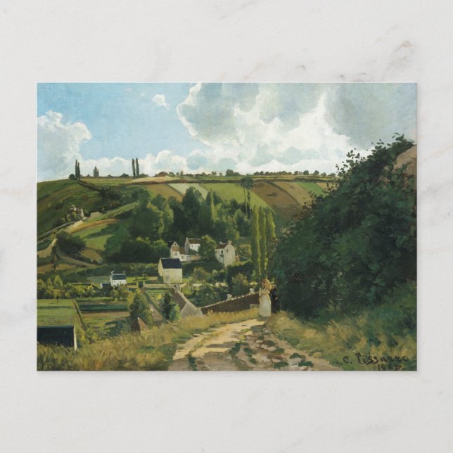 Camille Pissarro - Jalais Hügel, Pontoise Postkarte (Vorderseite)