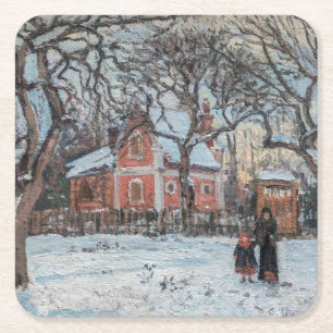 Camille Pissarro - Kastanien in Louveciennes Rechteckiger Pappuntersetzer