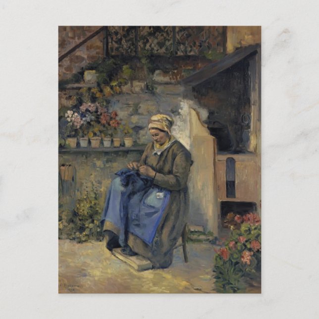 Camille Pissarro - Mutter Jolly Postkarte (Vorderseite)