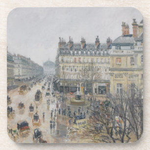 Camille Pissarro Place du Theatre Francais, Pari Getränkeuntersetzer
