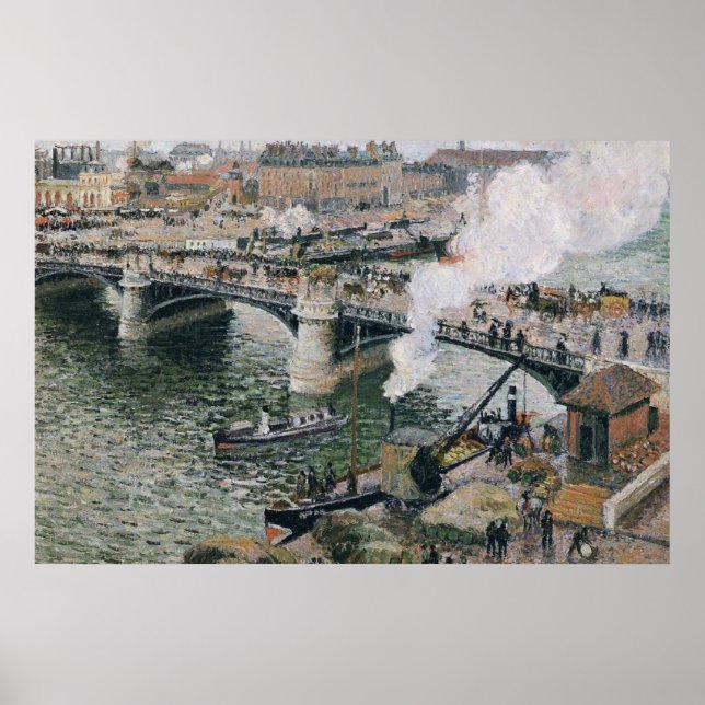 Camille Pissarro Pont Boieldieu in Rouen Painting Poster (Vorne)