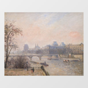 Camille Pissarro - Seine und Louvre Fensteraufkleber