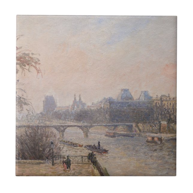 Camille Pissarro - Seine und Louvre Fliese (Vorderseite)