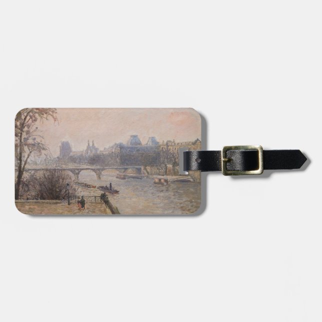 Camille Pissarro - Seine und Louvre Gepäckanhänger (Vorderseite horizontal)