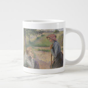 Camille Pissarro Zwei junge Kleinbauerinnen Jumbo-Tasse