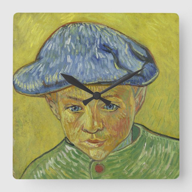 Camille Roulin von Vincent Van Gogh Quadratische Wanduhr (Vorderseite)