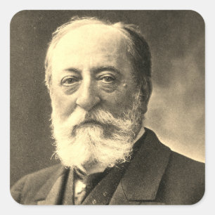 Camille Saint-Saëns (Nadar, Fotograf) Quadratischer Aufkleber